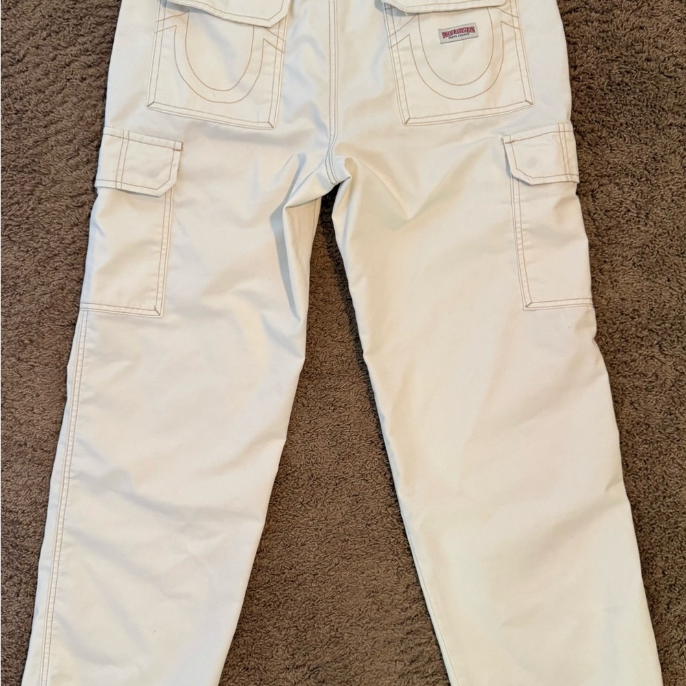 True Religion Cream Wide Leg Pants